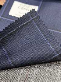 CR6615 CARNET à 3 fils à carreaux bleu marine[Tissu] HOSOI SYOJI Images supplémentaires