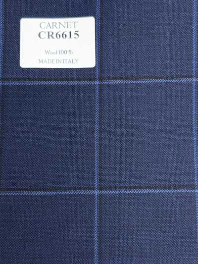 CR6615 CARNET à 3 fils à carreaux bleu marine
