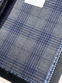 CR6617 CARNET à carreaux 3 fils gris x bleu marine[Tissu] HOSOI SYOJI Images supplémentaires