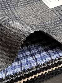 CR6617 CARNET à carreaux 3 fils gris x bleu marine[Tissu] HOSOI SYOJI Images supplémentaires