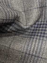 CR6617 CARNET à carreaux 3 fils gris x bleu marine[Tissu] HOSOI SYOJI Images supplémentaires