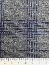 CR6617 CARNET à carreaux 3 fils gris x bleu marine[Tissu] HOSOI SYOJI Images supplémentaires