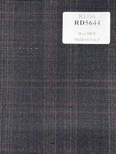 RD5644 REDA bleu marine × carreaux rouges