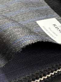 RD5655 REDA Gris × Rayures bleues[Tissu] HOSOI SYOJI Images supplémentaires