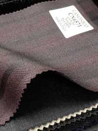 CN6571 CANONICO Super110's rayure bordeaux[Tissu] HOSOI SYOJI Images supplémentaires