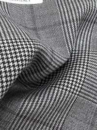 CN5571 CANONICO Super110's à carreaux gris clair et violet[Textile] HOSOI SYOJI Images supplémentaires