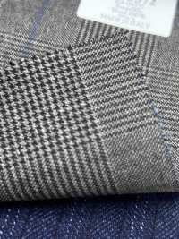 CN5572 CANONICO Super 110's à carreaux marron × bleu[Textile] HOSOI SYOJI Images supplémentaires
