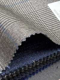 CN5572 CANONICO Super 110's à carreaux marron × bleu[Textile] HOSOI SYOJI Images supplémentaires