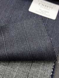 CN5577 CANONICO Super 110's rayure bleu marine[Textile] HOSOI SYOJI Images supplémentaires
