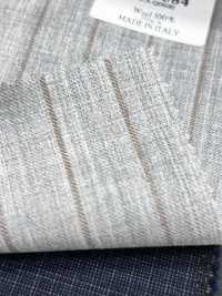 CN5584 CANONICO Super110's rayure gris clair x beige[Textile] HOSOI SYOJI Images supplémentaires