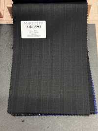 MR3593 MARZOTTO Super110's Rayure noire[Tissu] HOSOI SYOJI Images supplémentaires