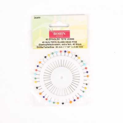 26499 Épingles colorées à tête en verre (BOHIN)