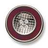332 Bouton en métal fabriqué au Japon pour costumes/vestes argent/rouge