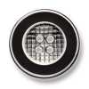 334 Bouton en métal fabriqué au Japon pour costumes et vestes Argent/Noir