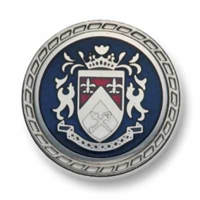 532 Fabriqué au Japon Bouton en métal pour costumes et vestes Argent/Bleu marine
