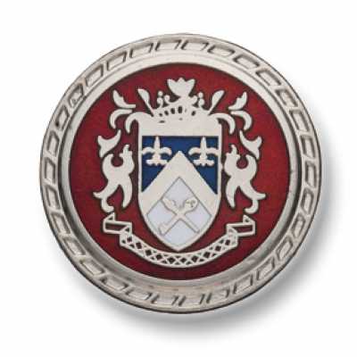 534 Bouton en métal fabriqué au Japon pour costumes et vestes Argent/Rouge