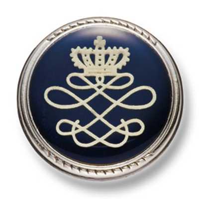802 Bouton en métal fabriqué au Japon pour costumes et vestes Argent/Bleu marine