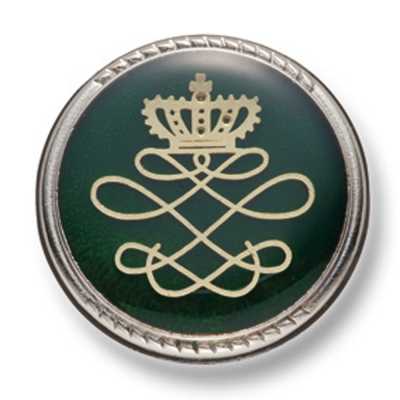 812 Bouton en métal fabriqué au Japon pour costumes et vestes Argent/Vert