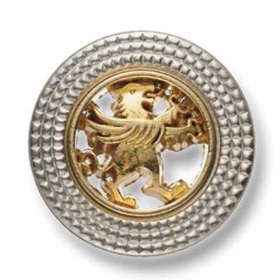 918 Bouton métallique fabriqué au Japon pour costumes et vestes, motif faucon, doré/argenté