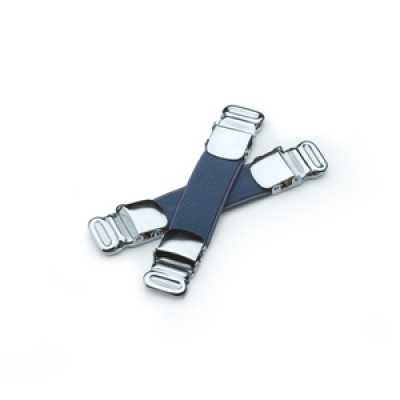 AB-6 Serre-manche, gris, uni, type suspendu à l’empiècement (type qui prend la manche en sandwich par le dessus et par le dessous)