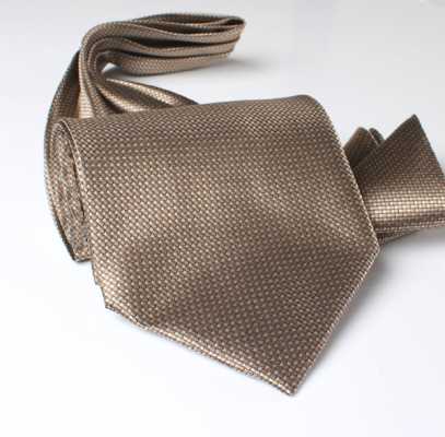 AS-992 Cravate ascot en soie fabriquée au Japon, motif kanoko, marron