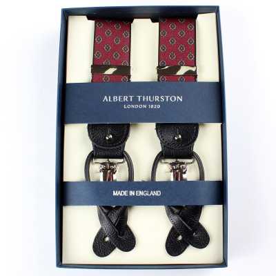 AT-2387-WI Bretelles Albert Thurston petit motif 35MM bordeaux