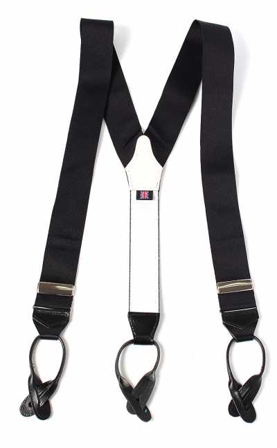 AT-40BB Bretelles Albert Thurston noires 40 mm rigides (ruban)