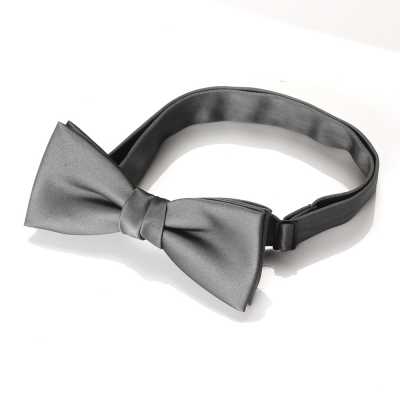BF-508 Nœud papillon en tissu haut de gamme à face soie, gris