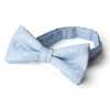BF-973 Nœud papillon en soie fabriqué au Japon, motif à pois, bleu saxon