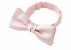 BF-984 Nœud Papillon Soie Domestique Motif Point Mousse Rose