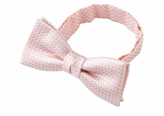 BF-984 Nœud papillon en soie fabriqué au Japon, motif Kanoko, rose