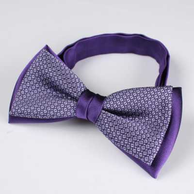 BFS-988 Nœud papillon combo en soie violette fabriqué au Japon