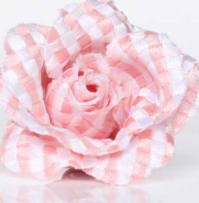BTA-20 Boutonnière jacquard fabriquée au Japon à carreaux vichy rose