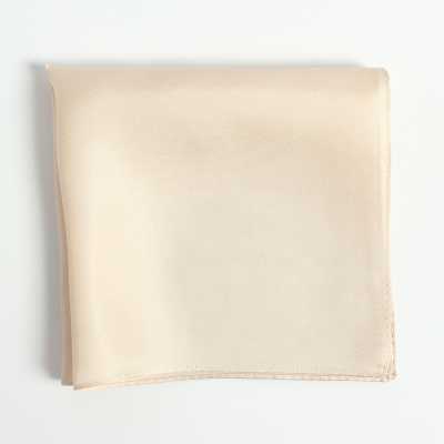 CF-1141 Mouchoir en soie beige à tissage sergé 16 mommes fabriqué au Japon
