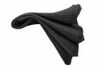 CF-118 Foulard en soie fabriqué au Japon, motif à pois, noir