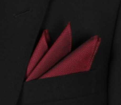 CF-302 Pochette de costume en soie fabriquée au Japon, motif komon, bordeaux