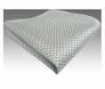 CF-902 Foulard en soie de fabrication japonaise à pois carrés, blanc cassé