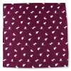 CF-CAT-WI Mouchoir imprimé en soie motif chat couleur vin