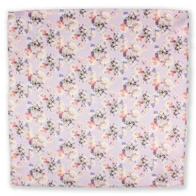 CF-ROSE-PI Pochette de costume imprimée en soie Rose rose