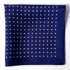 CFD-5NV Pochette Soie Imprimé Pois Bleu Marine