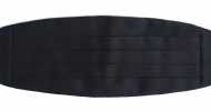 CM-100 Ceinture De Smoking En Pure Soie Bleu Nuit