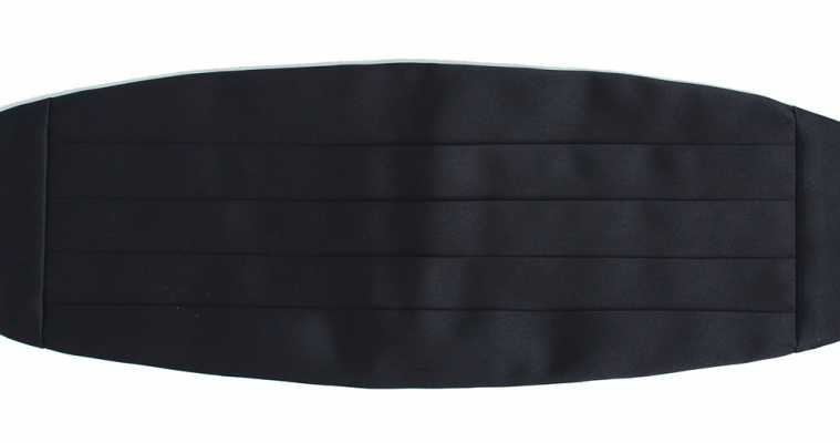CM-100 Ceinture de smoking en soie pure bleu nuit