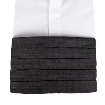 CM-D02 Ceinture de smoking en denim en coton Pima bleu marine