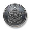 EX126 Bouton en métal fabriqué au Japon pour costumes et vestes, argent