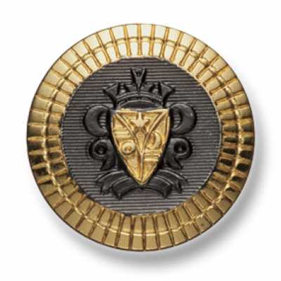 EX201 Boutons métalliques fabriqués au Japon pour costumes et vestes, combinaison or x argent