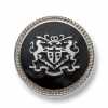 EX248 Boutons métalliques fabriqués au Japon pour costumes et vestes, argent/noir