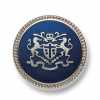 EX250 Boutons métalliques fabriqués au Japon pour costumes et vestes, argent/bleu marine