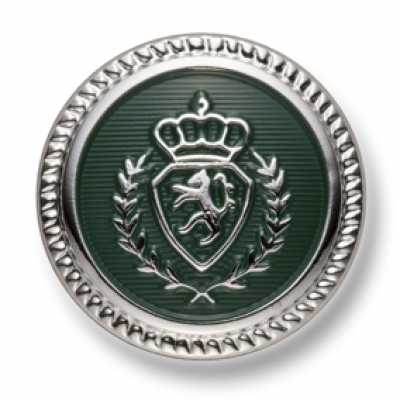 EX268 Boutons en métal fabriqués au Japon pour costumes et vestes Argent/Vert