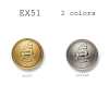EX51 Bouton en métal fabriqué au Japon pour costumes et vestes