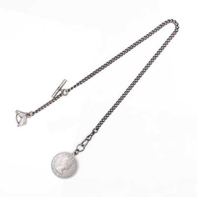 FOB-S Chaîne de montre en argent pour gilet classique